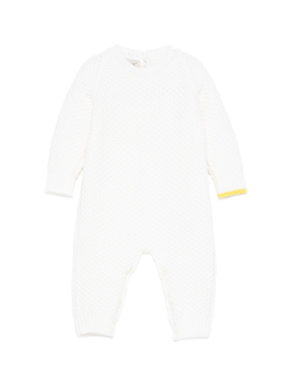 Tutina per neonati Gensami Kids bianca in maglia TU-APE-WE OFF WHITE GENSAMI