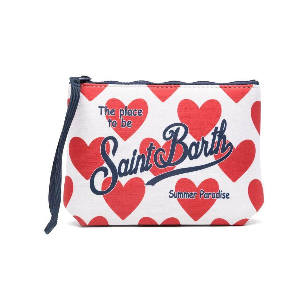 Pochette Aline MC2 Saint Barth bianca con stampa cure all-over ALIN001 09405L MC2 ST. BARTH KIDS