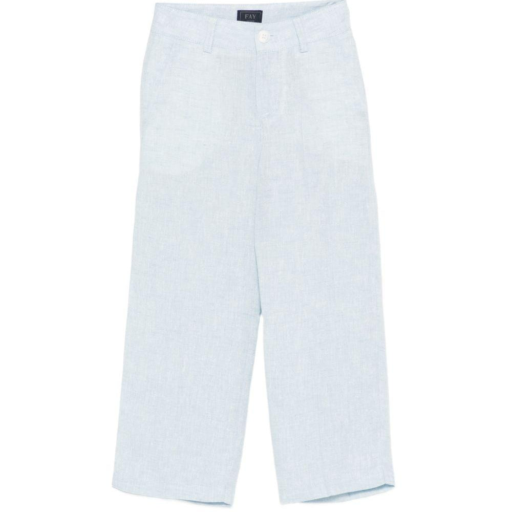 Pantaloni per bambino Fay Kids azzurri con taglio dritto FY6P50 I0318 607 FAY KIDS