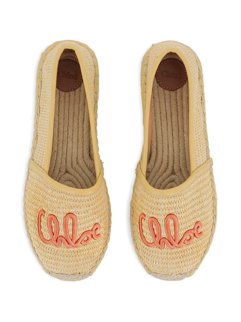 Espadrilles per bambina Chloé Kids beige con ricamo C20882 43A CHLOE' KIDS