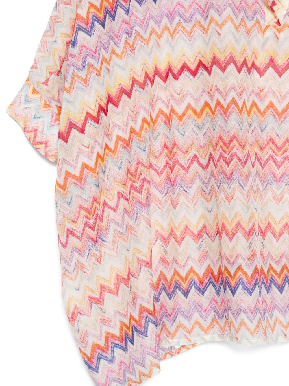 Blusa per bambina Missoni Kids multicolore con motivo a chevron MY5B00 K0286 999 MISSONI KIDS