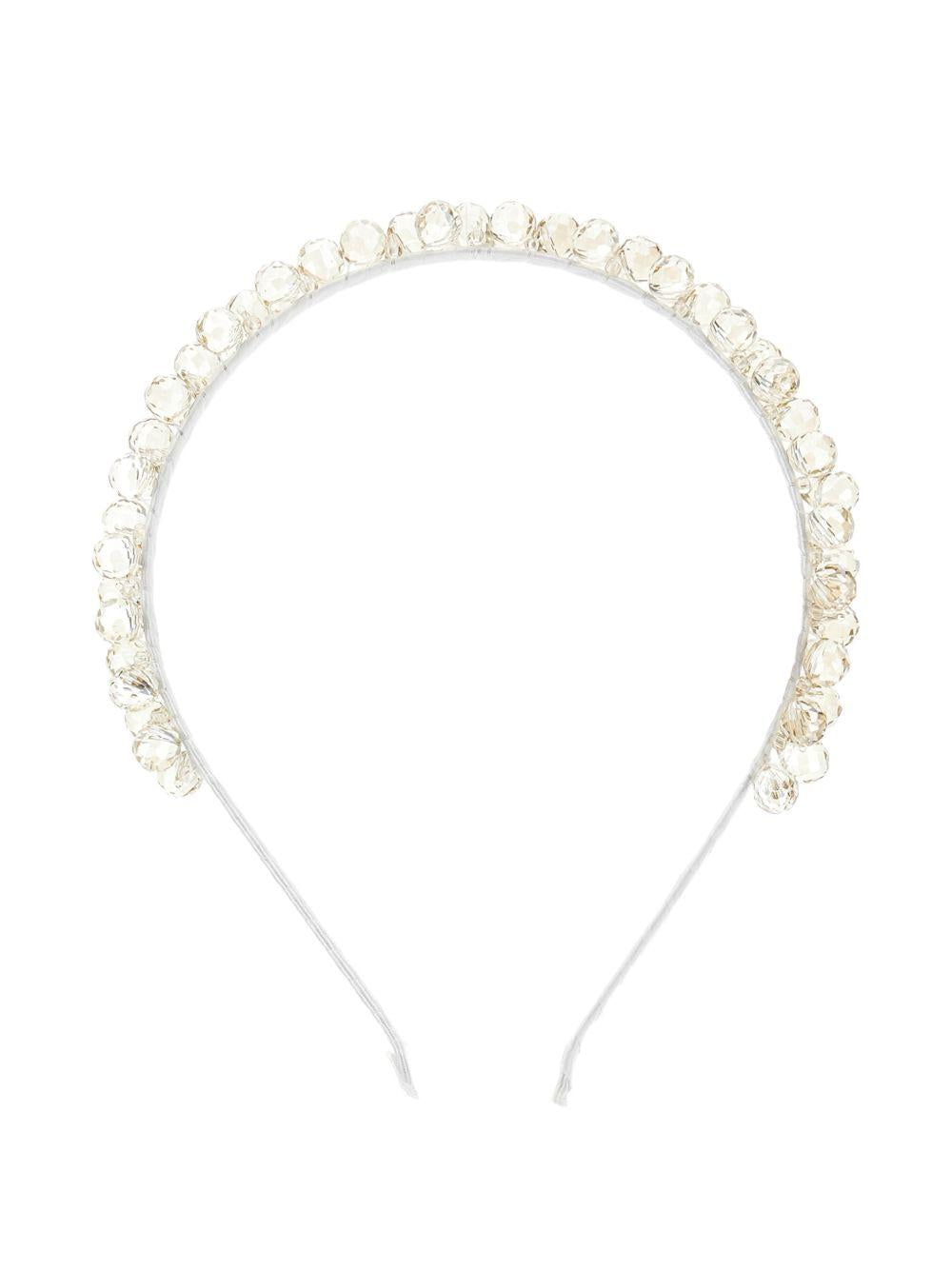 Cerchietto per bambina Ermanno Scervino Junior bianco con perline Z9G004 7753 9902 ERMANNO SCERVINO KIDS