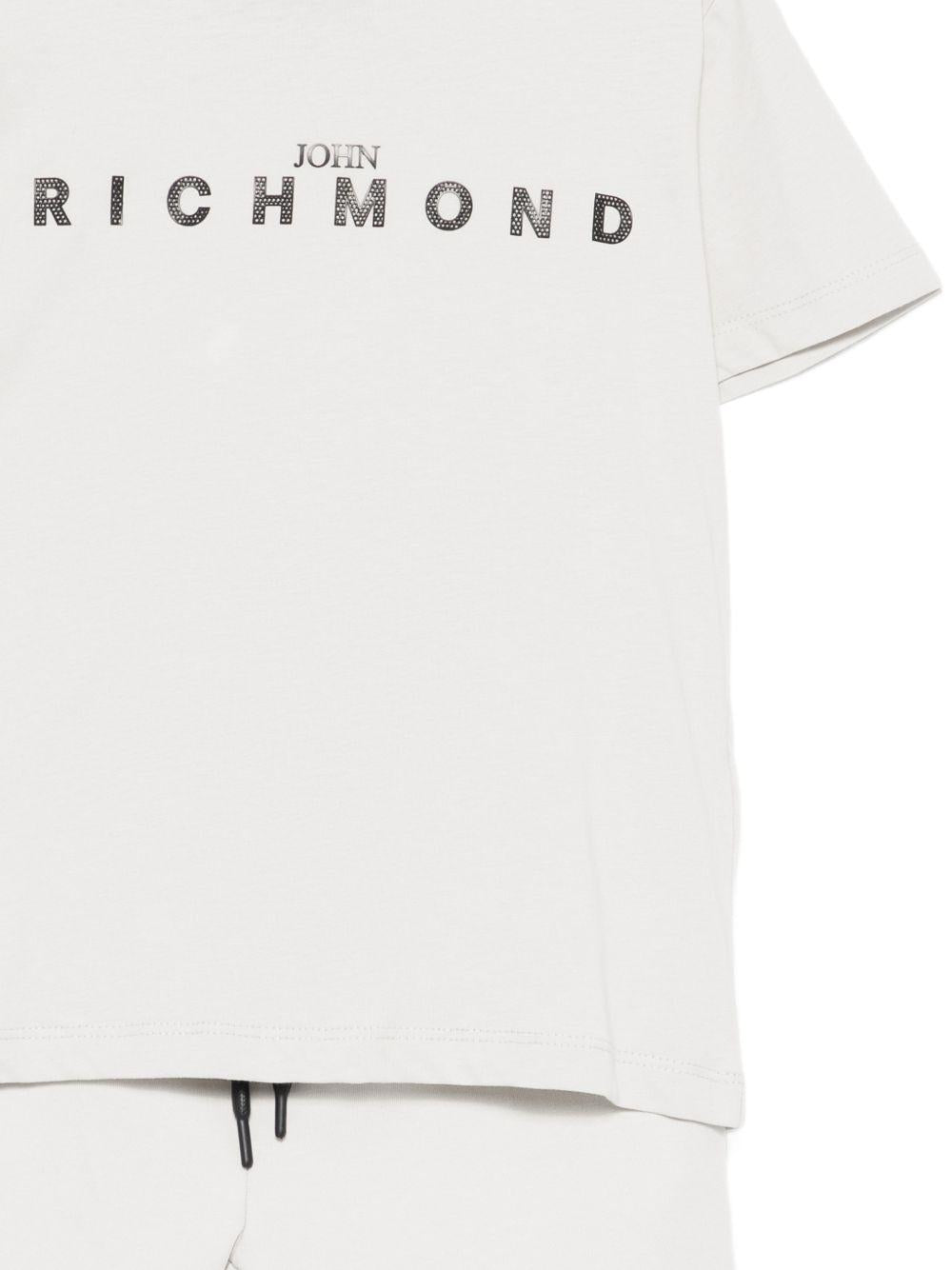 Set due pezzi per bambino John Richmond Junior grigio chiaro con dettaglio logo RBP26018CJ BLUE VAPOR JOHN RICHMOND JUNIOR
