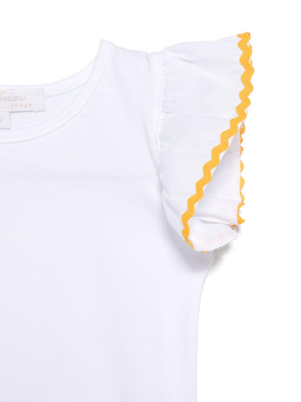 Top per neonata Mariella Ferrari bianco con dettaglio a smerlo TSC3 500 P007 MARIELLA FERRARI