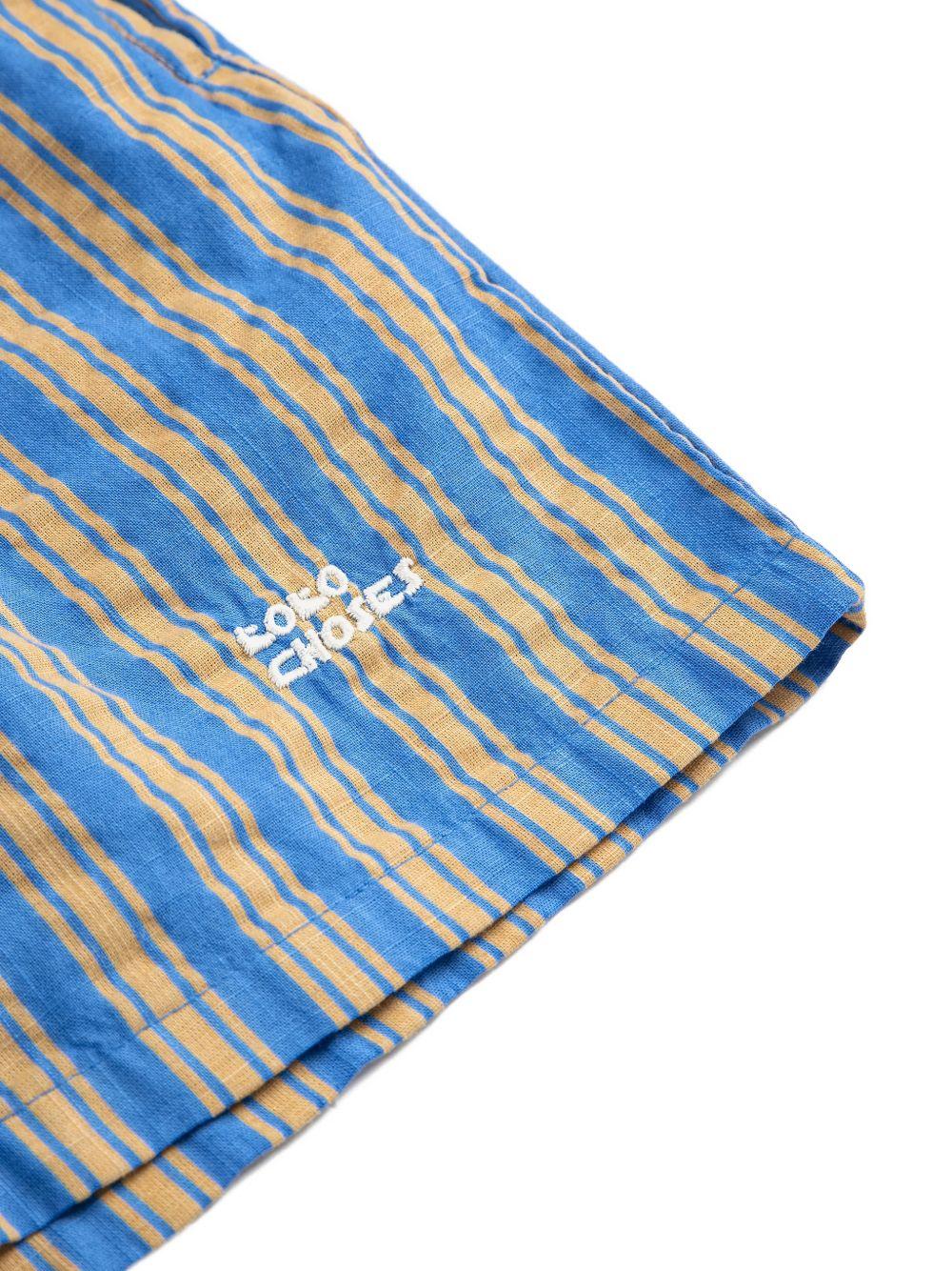 Shorts per bambino Bobo Choses Kids blu con design a righe B126AC072 411 BOBO CHOSES KIDS