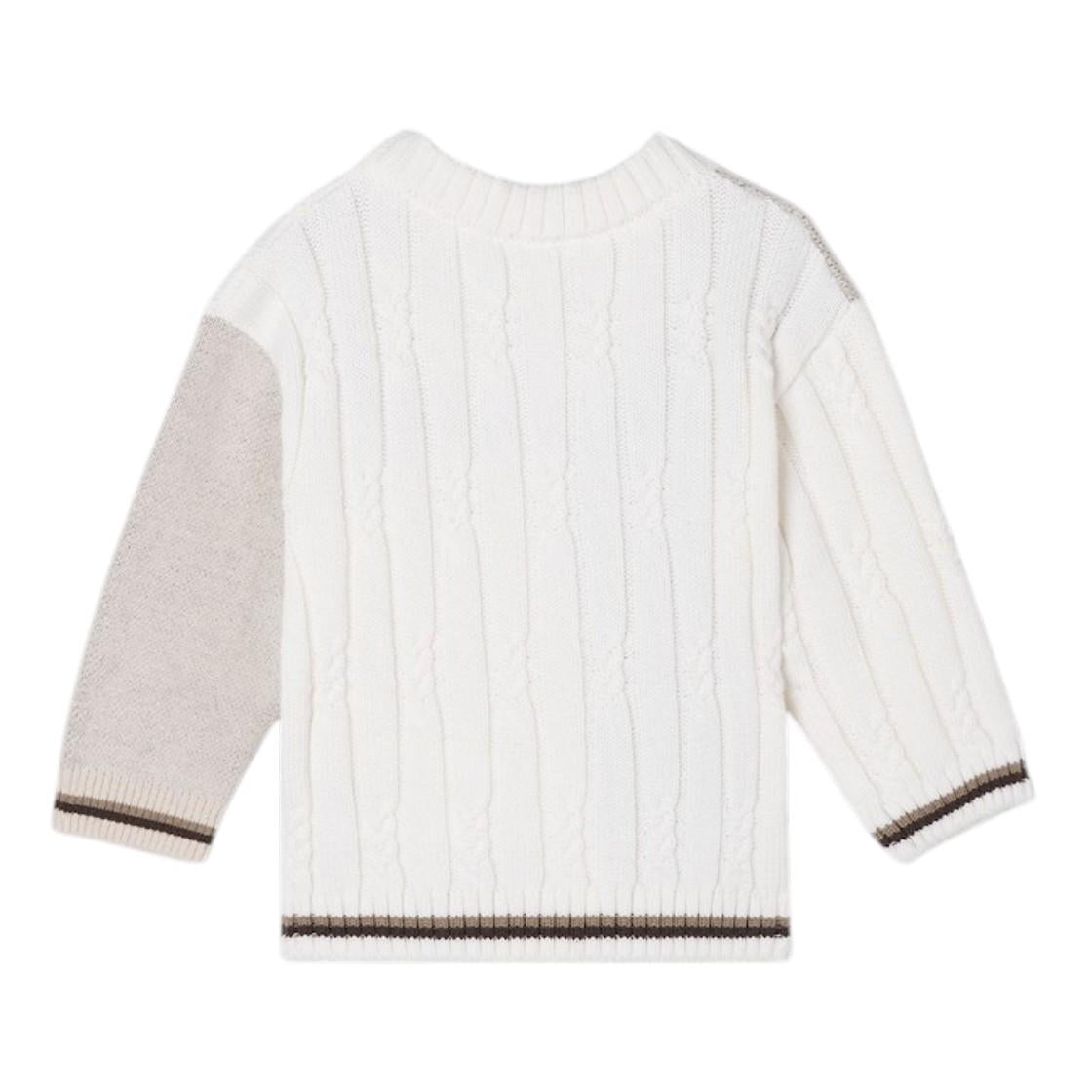 Cardigan per neonati Fendi Kids beige con ricamo orsetto BUG208 AVVX F1UCS FENDI KIDS