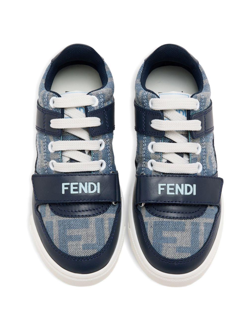 Sneakers per bambino Fendi Kids blu con motivo FF JMR476 AUHF F1T0N FENDI KIDS