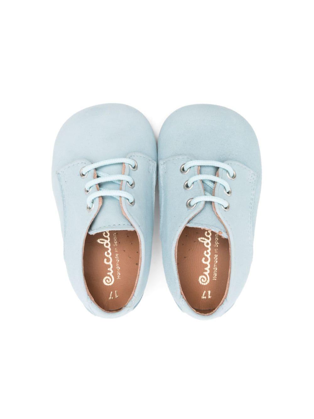 Scarpe primi passi per neonato Eli1957 azzurro con lacci 14027AK CELESTE Eli Kids