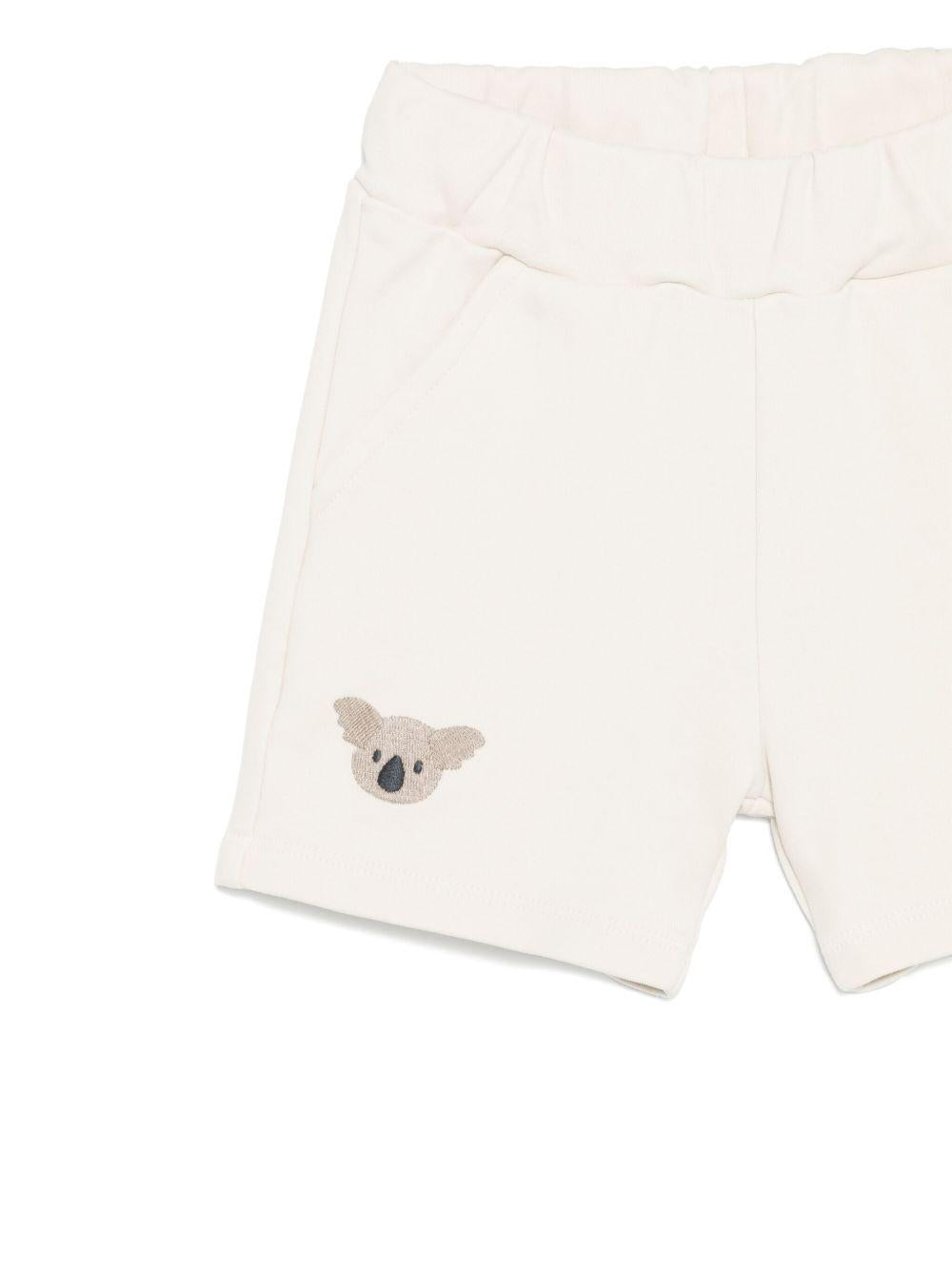 Shorts per neonato Donsje Ithri beige con motivo con ricamo 4096002NB 00133 DONSJE