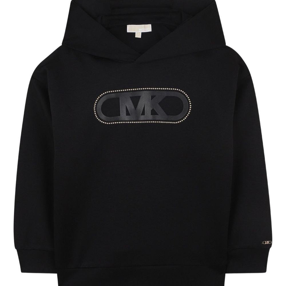 Felpa per bambina Michael Kors Kids nero con strass R30473 09B MICHAEL KORS KIDS