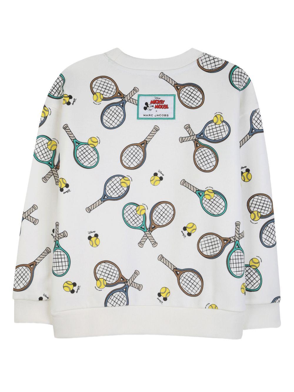 Felpa per bambino The Marc Jacobs Kids x Disney bianca con stampa grafica all-over W60780 126 THE MARC JACOBS KIDS