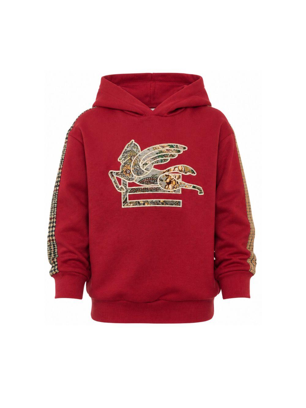 Felpa per bambino Etro Kids rossa con stampa Pegaso sul davanti GZ4P40 Z3183 52C ETRO KIDS
