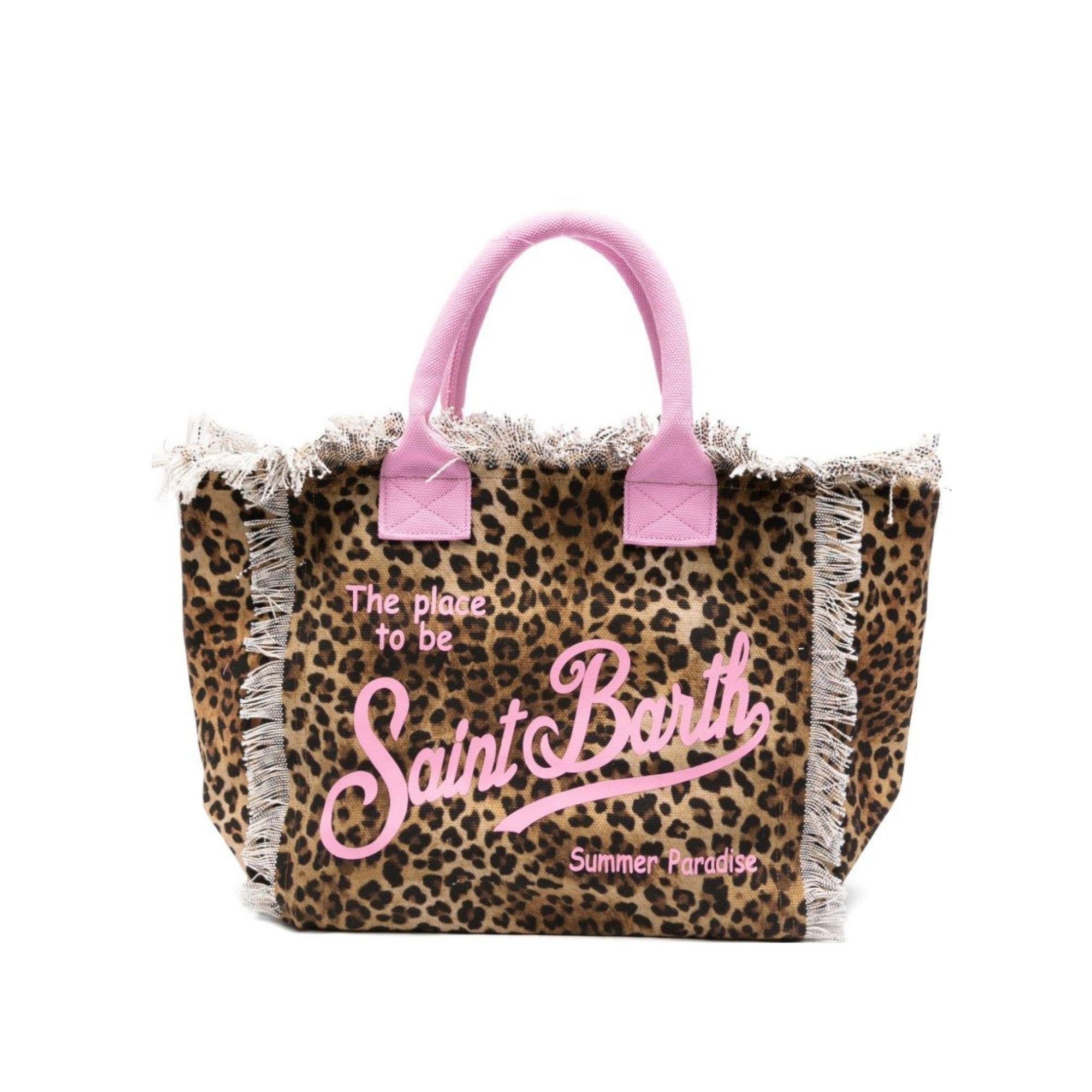 Borsa Vanity MC2 Saint Barth animalier con manici rosa VANI001 02591L MC2 ST. BARTH KIDS