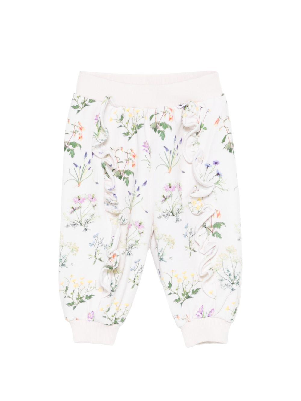 Shorts Sallie per neonata Molo beige con stampa a fiori 4S26I203 9541 MOLO KIDS