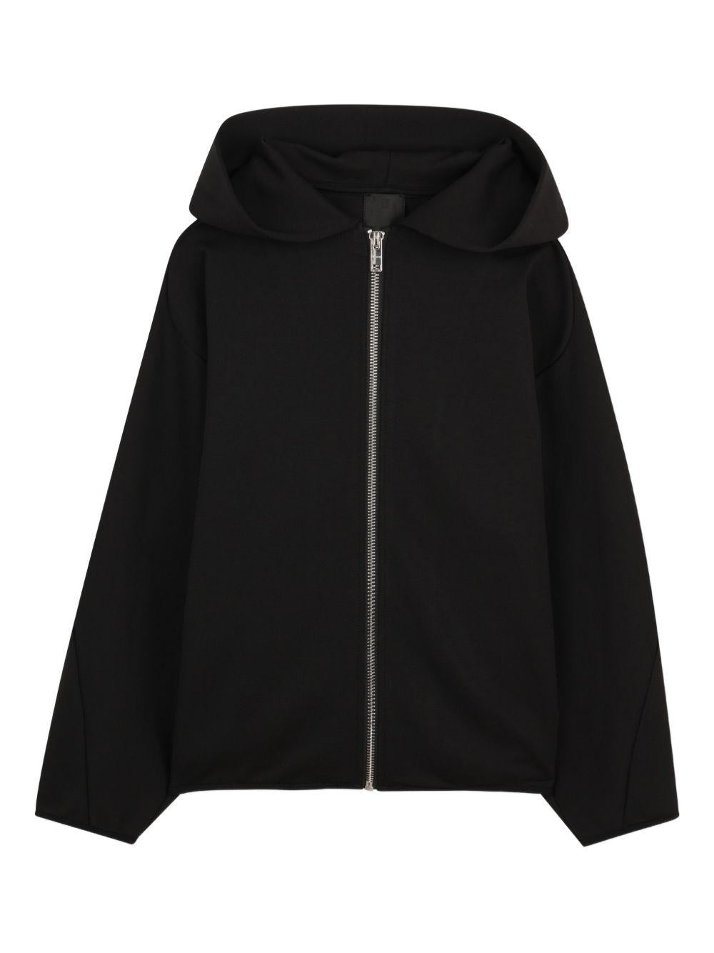 Felpa per bambino Givenchy Kids nera con cappuccio e zip H31097 09B GIVENCHY KIDS