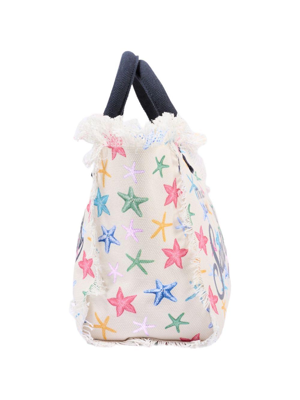 Borsa Colette MC2 Saint Barth bianca con stampa stelle marine COL0001 00578L MC2 ST. BARTH KIDS