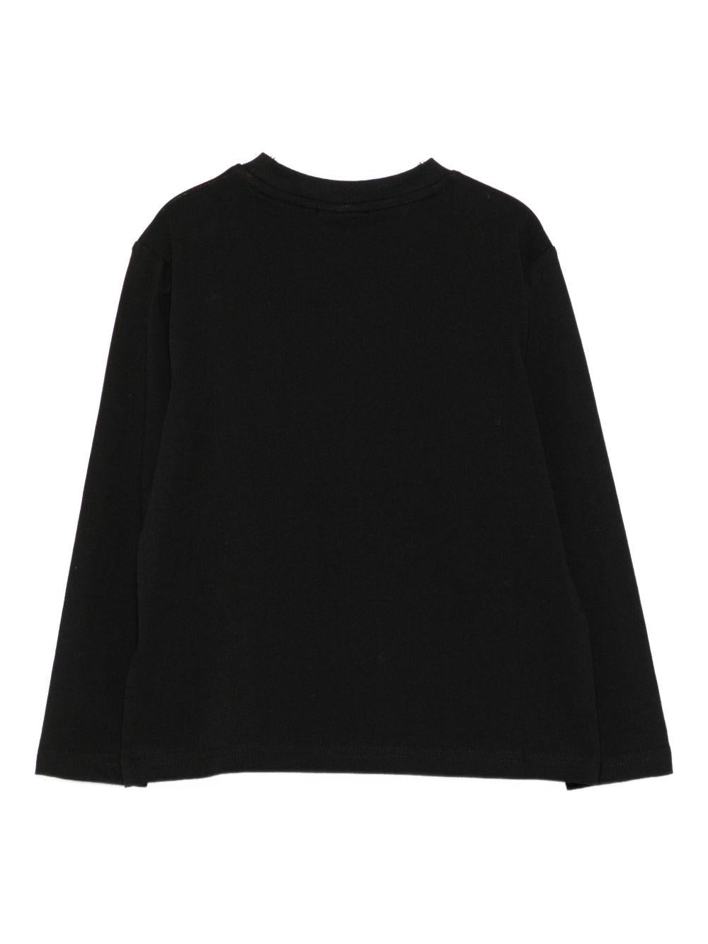 T-shirt per bambino Hugo Kids nera con placca con logo G00437 09B Hugo