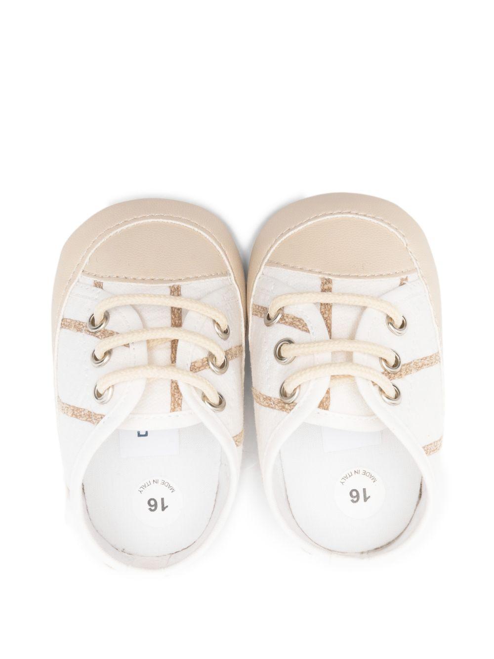 Scarpine primi passi per neonato Colorichiari bianche con dettaglio a righe MN958468 4911 26 COLORICHIARI KIDS