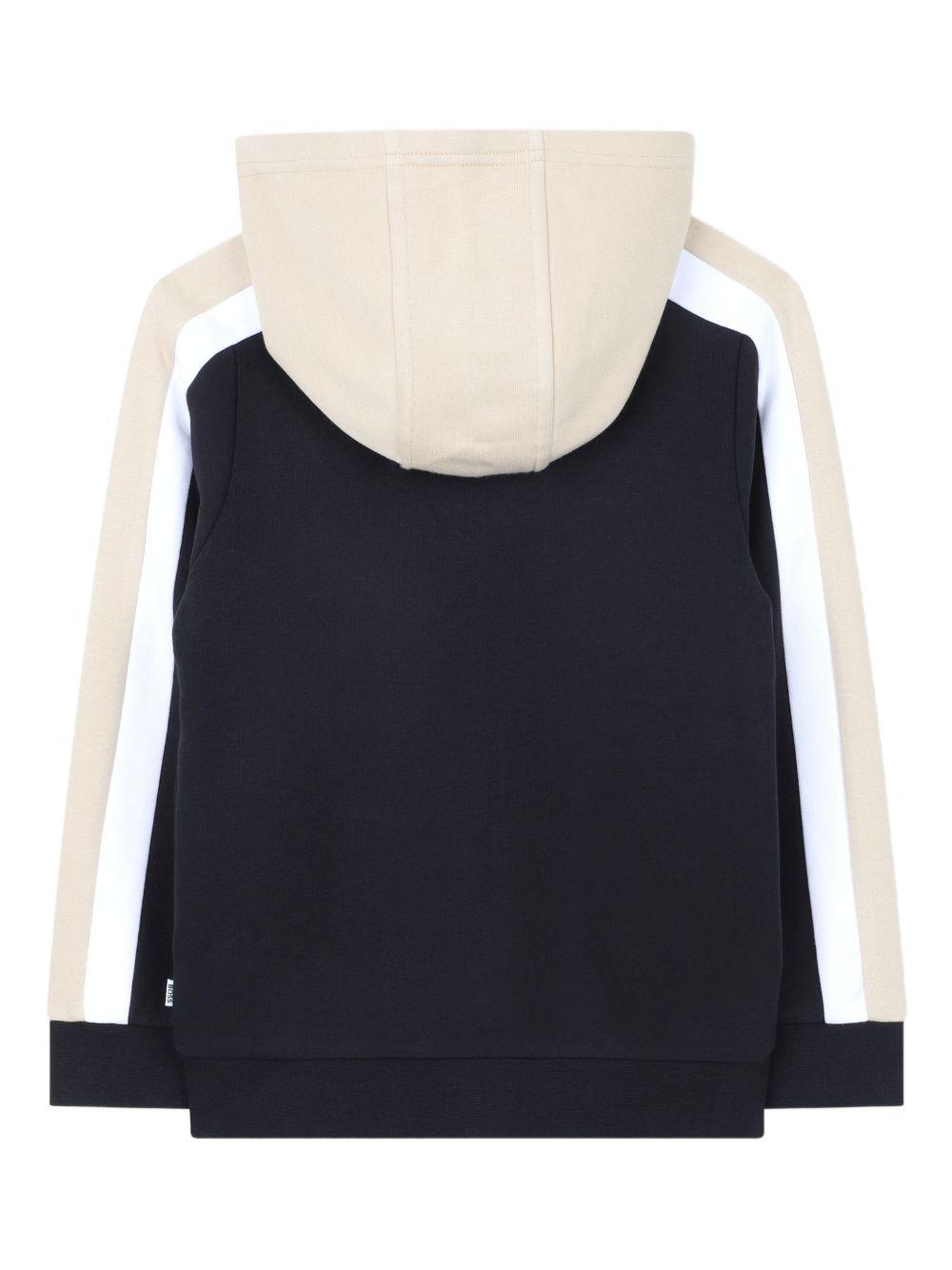 Tuta sportiva per bambino Boss Kidswear nera con design color-block J53004 09B BOSS KIDS