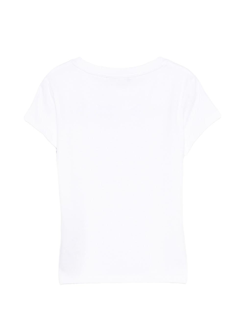 T-shirt per bambina Balmain Kids bianca con logo sul davanti BY8C61 Z3277 100NE BALMAIN KIDS