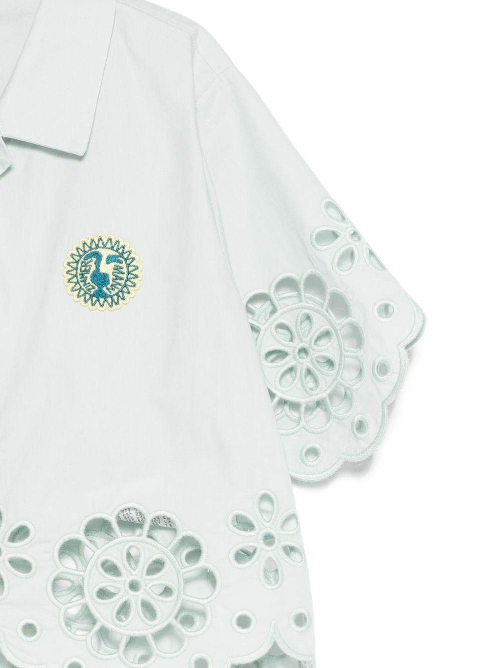 Camicia per bambina Zimmermann Kids verde con dettagli traforati 5844TR S261 ZIMMERMANN KIDS