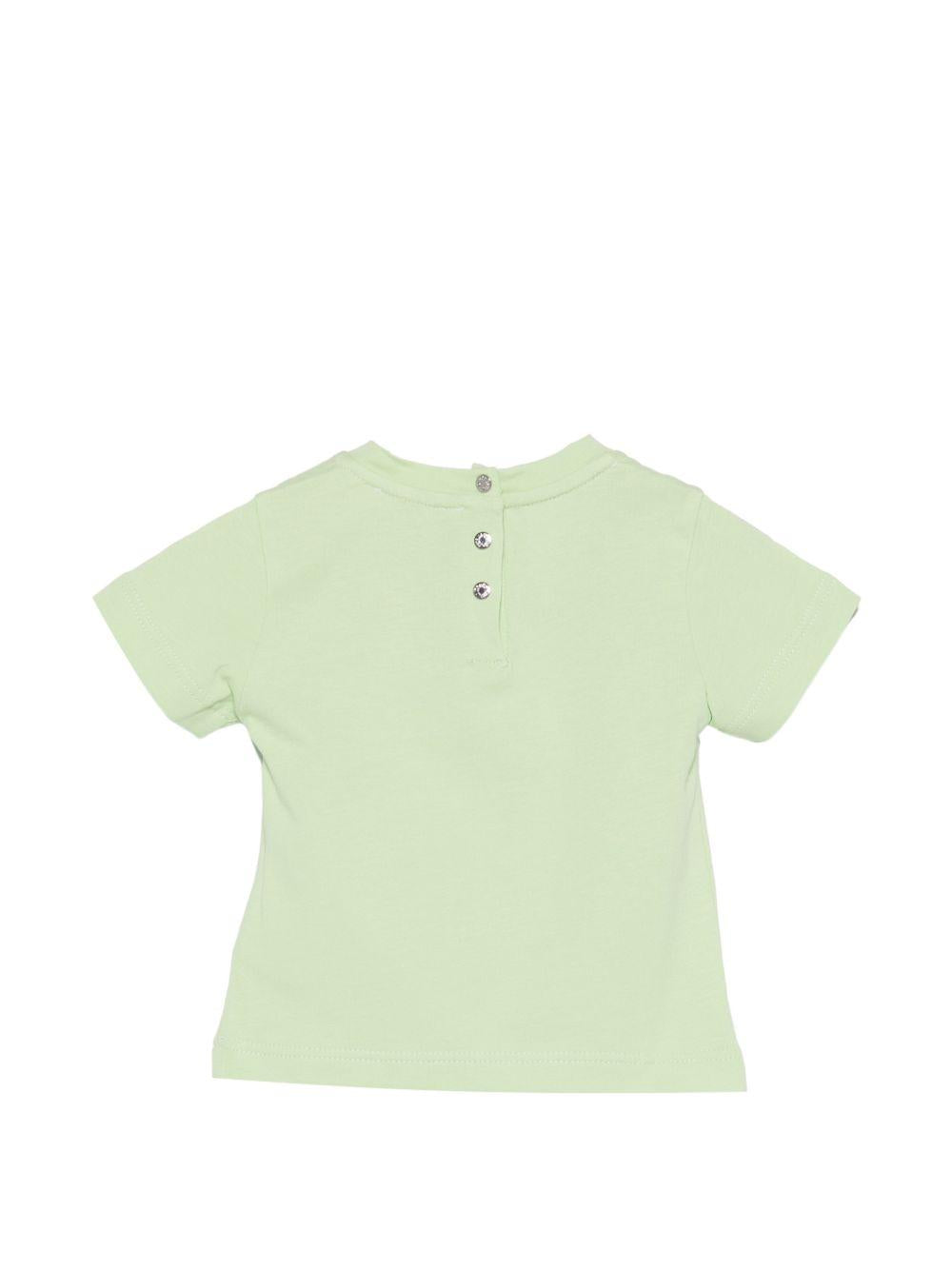 T-shirt per neonato Roberto Cavalli Kids verde con stampa grafica tropicale CIP26083TS GREEN LET. ROBERTO CAVALLI KIDS