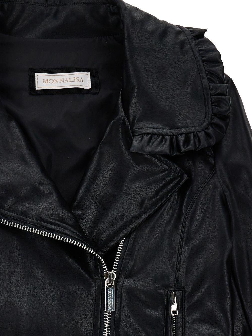 Giacca per bambina Monnalisa nera con zip 17G103 7022 0050 MONNALISA