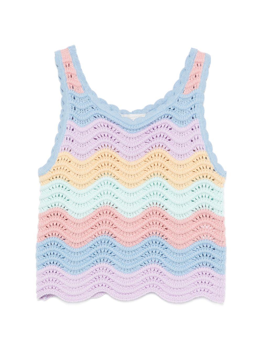Top per bambina Stella McCartney Kids multicolore con design a righe TY9B02 Z2922 999 STELLA McCARTNEY KIDS