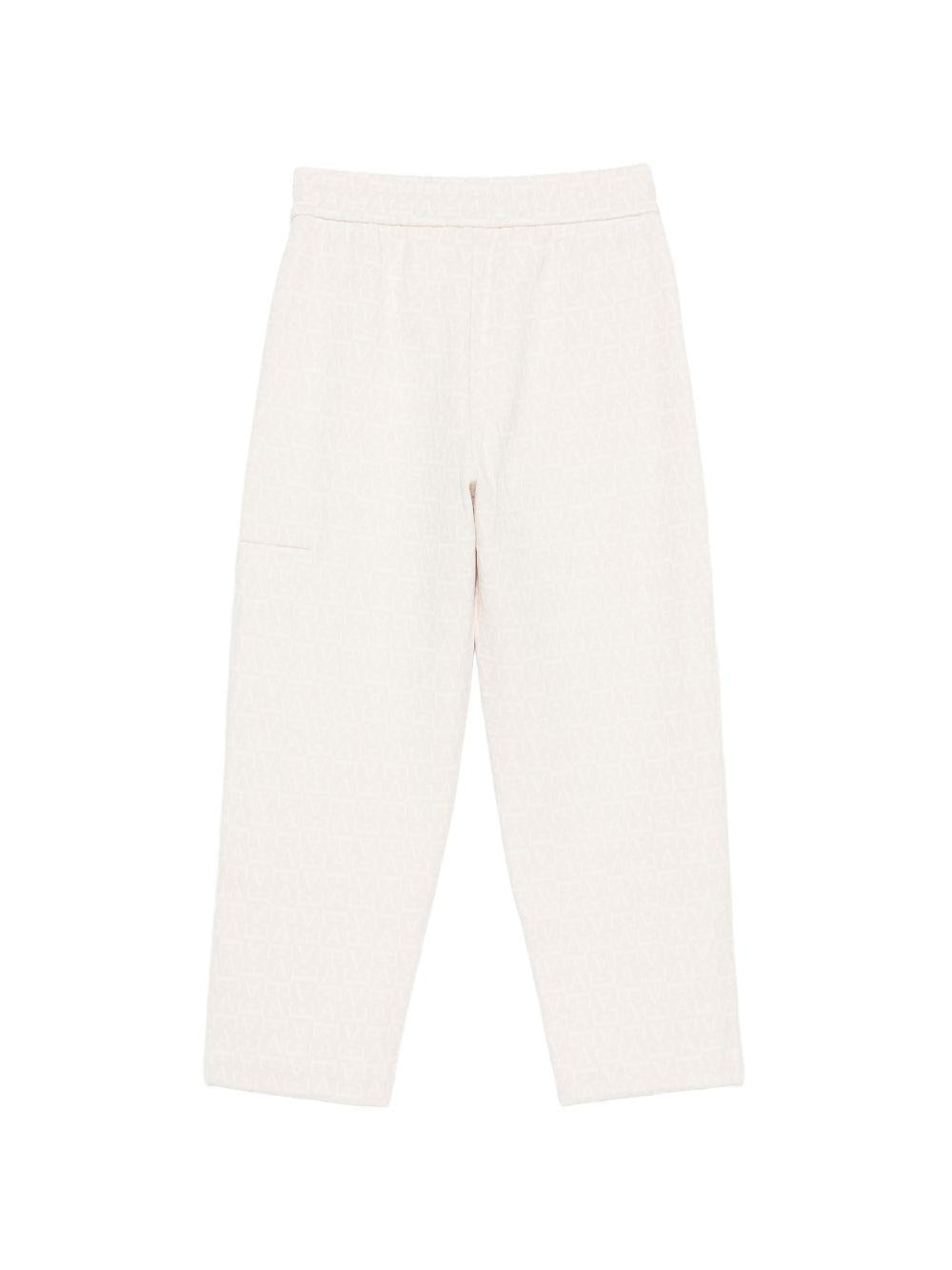 Pantaloni per bambino Emporio Armani Kids bianco opaco con taglio dritto EB001647 AF20698 U1009 EMPORIO ARMANI KIDS