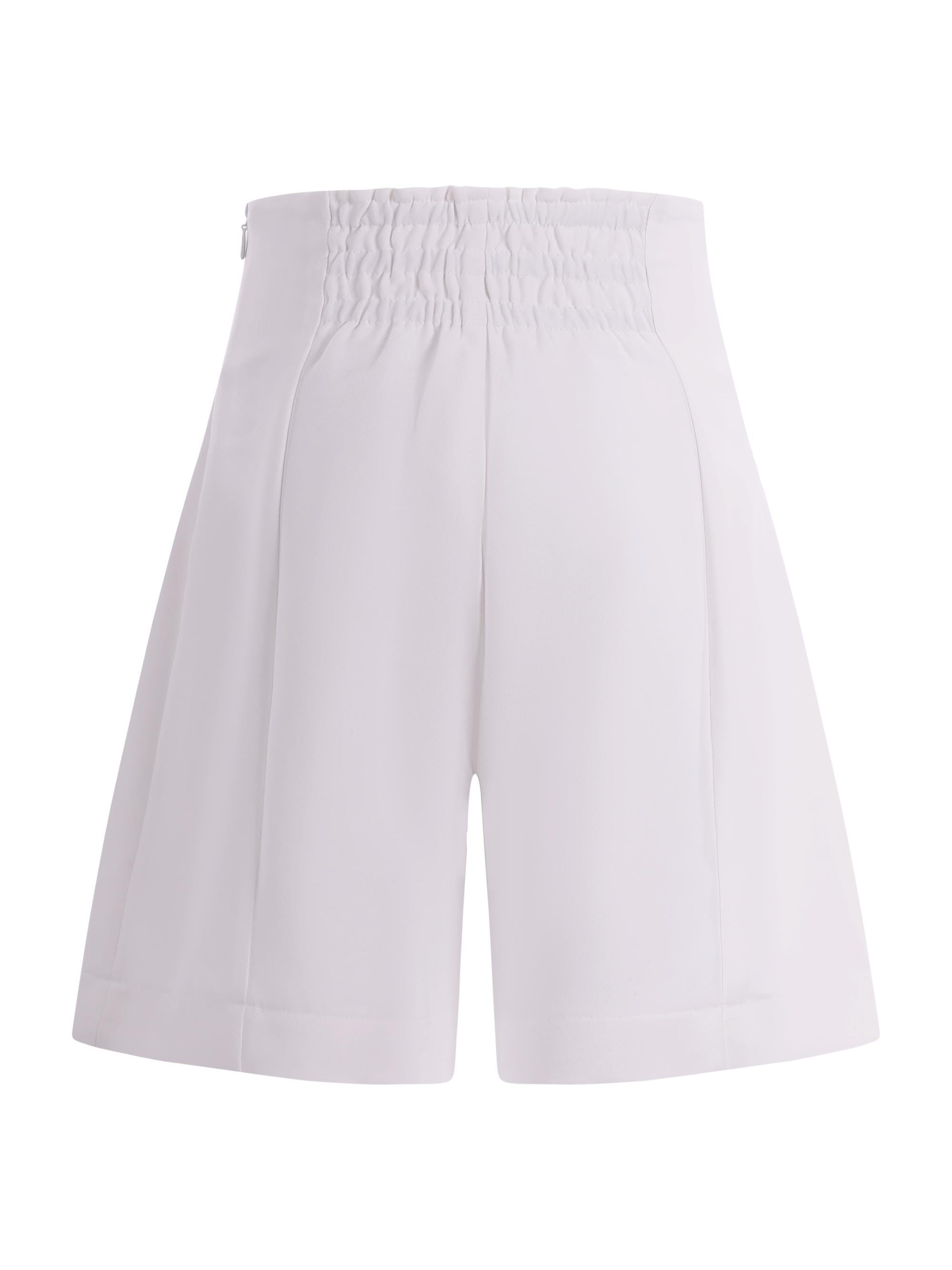 Bermuda per bambina Monnalisa bianco con pieghe 71G407 7303 0001 MONNALISA KIDS