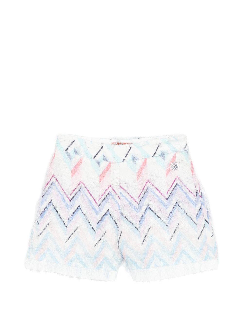 Shorts per bambina Missoni Kids multicolore con motivo a zigzag MY6B89 U0253 600RS MISSONI KIDS