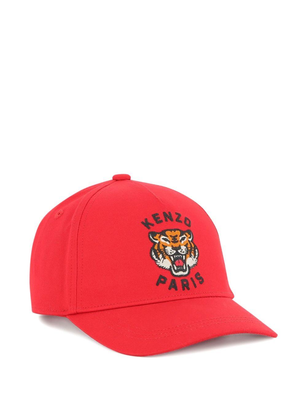 Cappello da baseball per bambino Kenzo Kids rosso con ricamo Tiger Head K61212 968 KENZO KIDS