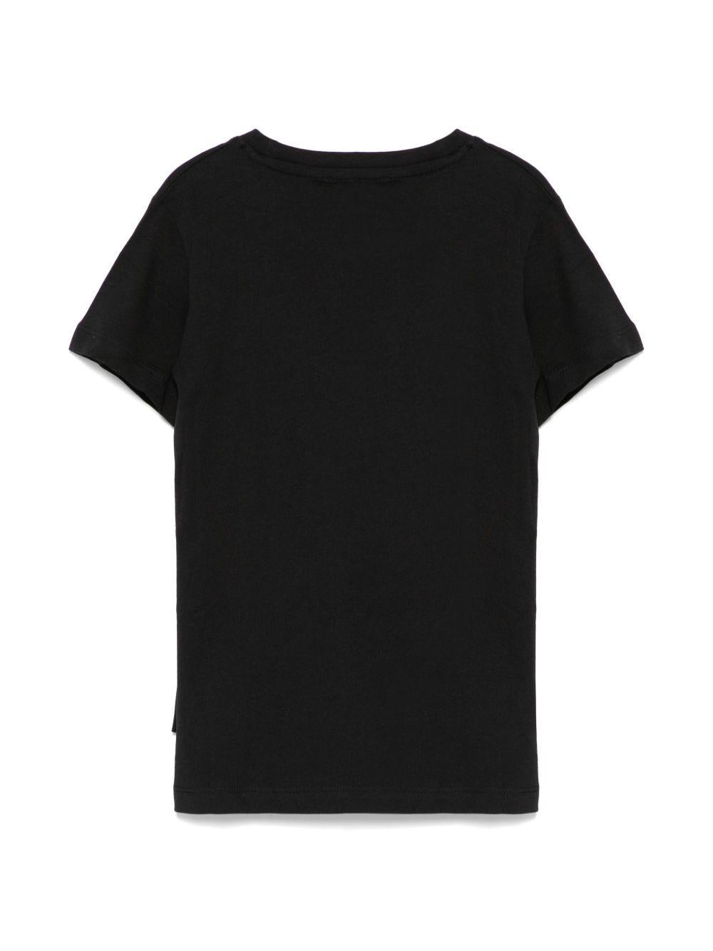 T-shirt per bambina John Richmond Junior nero con logo RGP25102TS BLACK JOHN RICHMOND KIDS