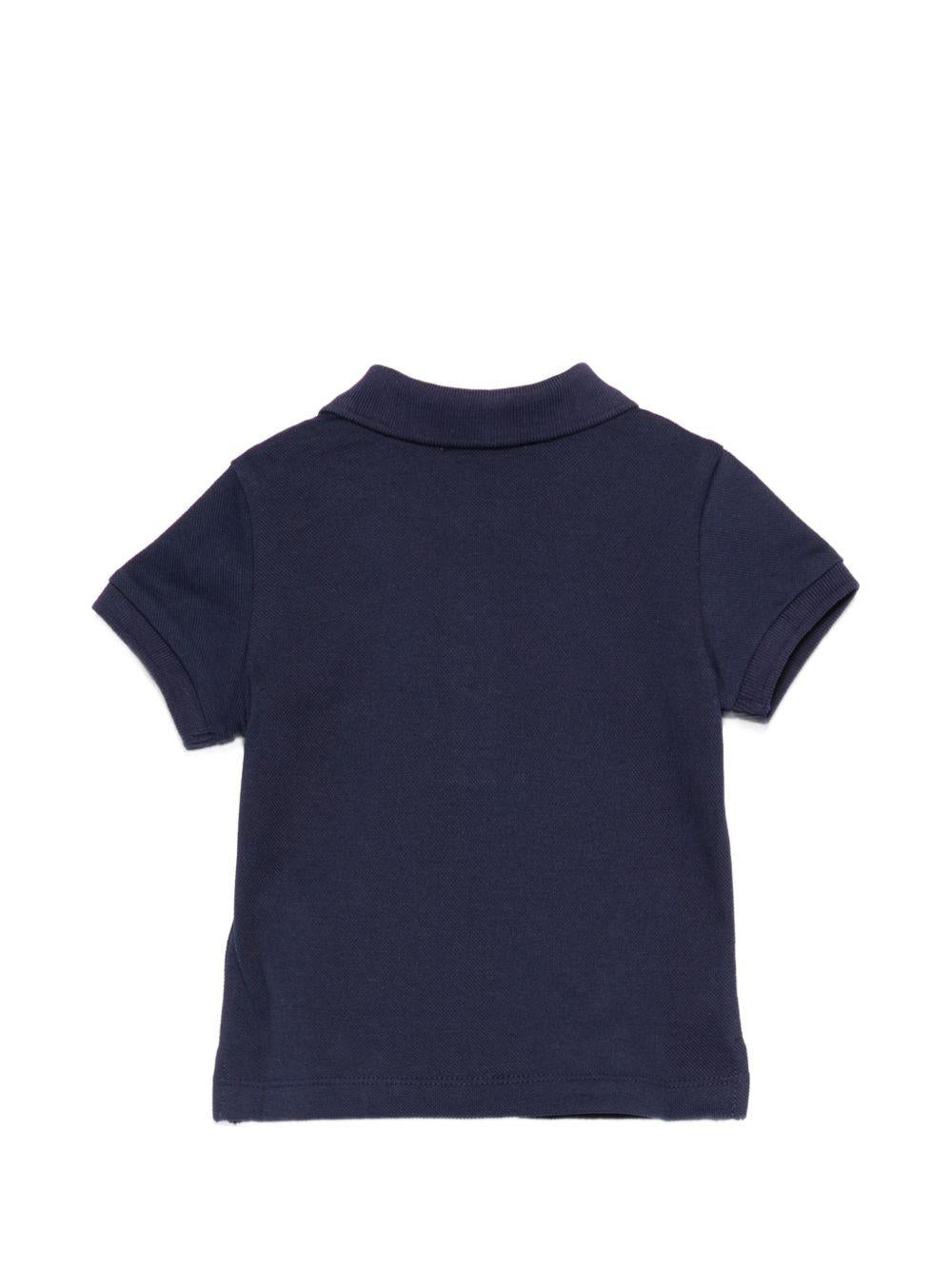 T-shirt per neonato Moschino Kids blu con logo sul davanti MUM04JLFA09 40016 MOSCHINO KIDS