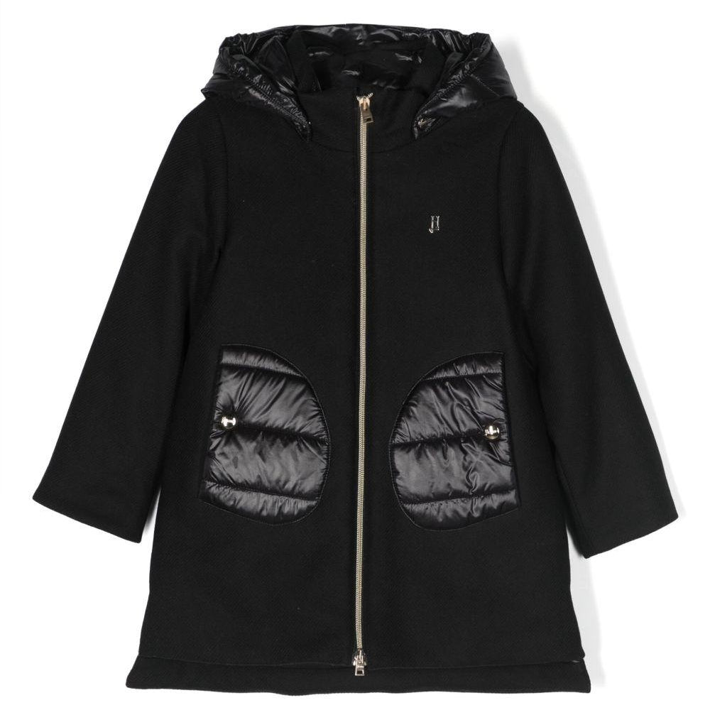 Cappotto per bambina Herno Kids nero con cappuccio GC000049G33344 9300 HERNO KIDS