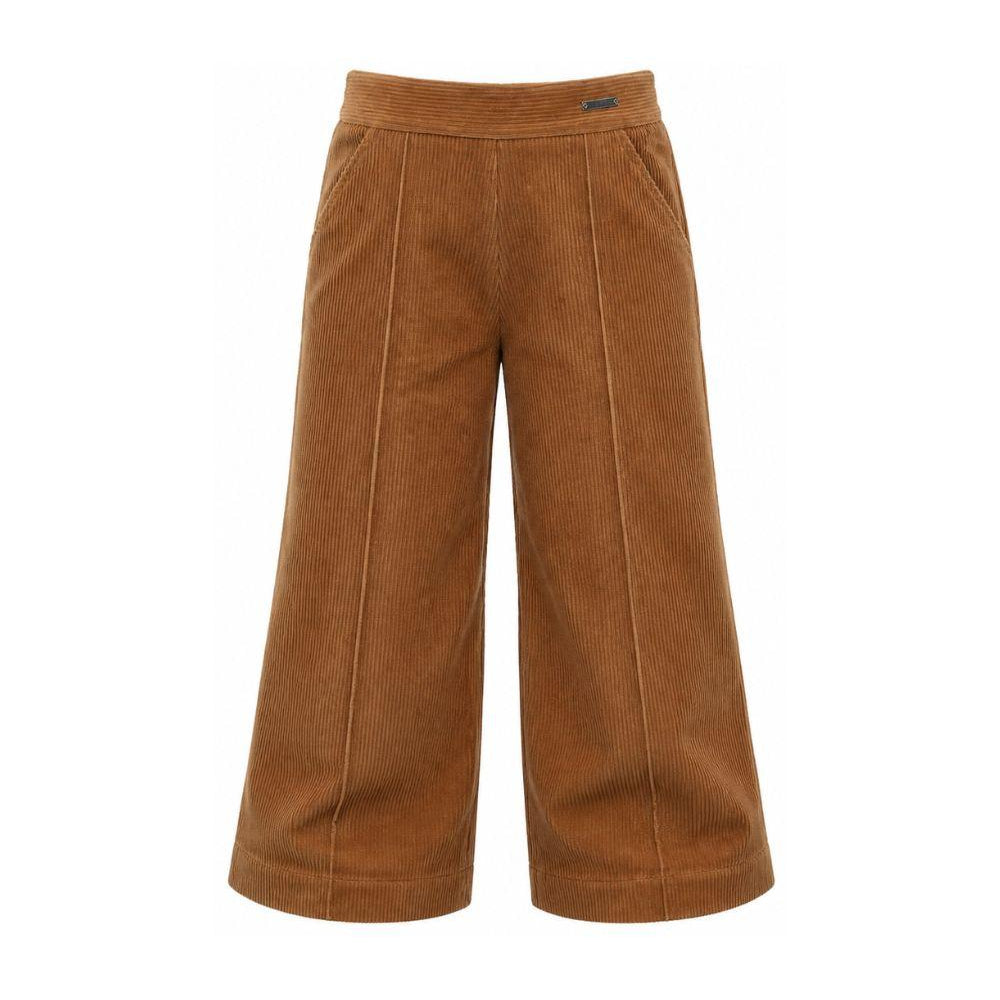 Pantaloni per bambina Monnalisa Kids marrone con tessuto a coste 17H405 8852 0005 MONNALISA KIDS