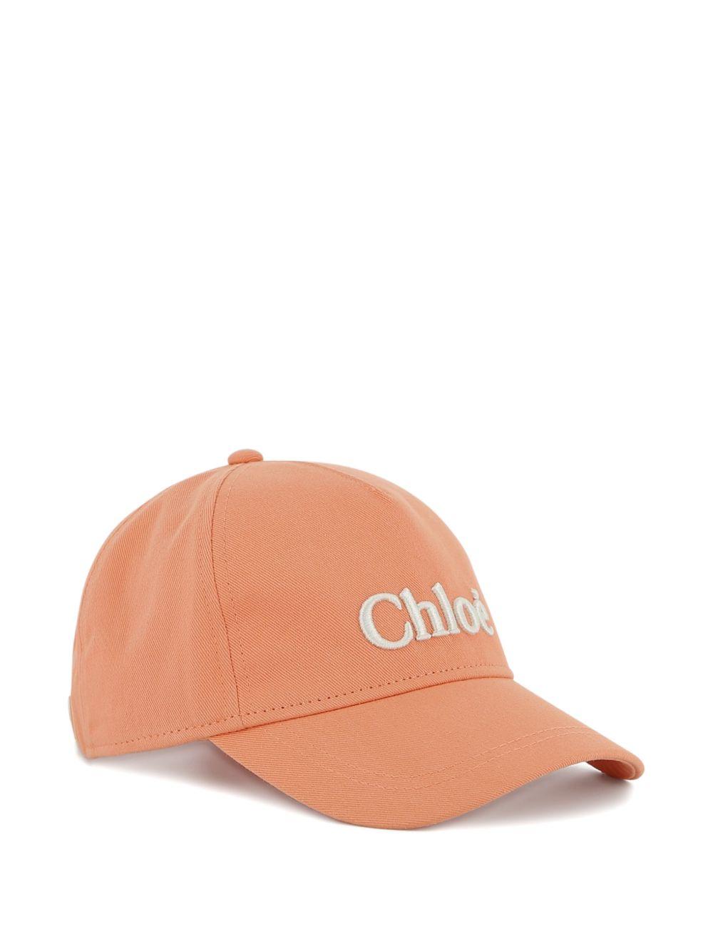 Cappello per bambina Chloé Kids rosa con logo ricamato C20871 43A CHLOE' KIDS