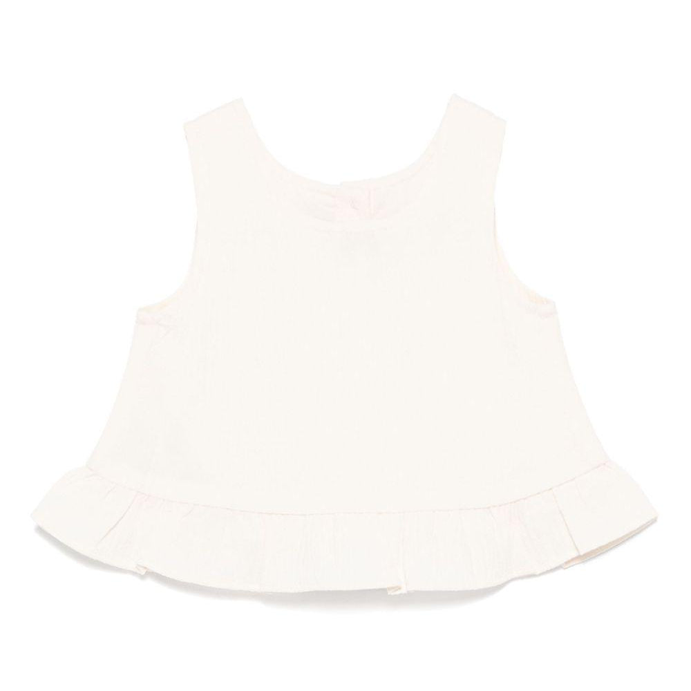 Top per neonata Donsje Francise bianco con orlo increspato 3036300 00003 DONSJE