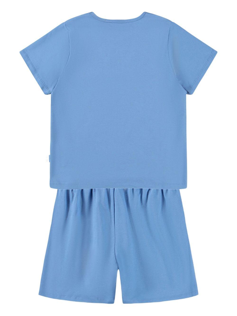 Set pigiama Luvis per bambino Molo azzurra con stampa smile 6S26R401 5615 MOLO KIDS