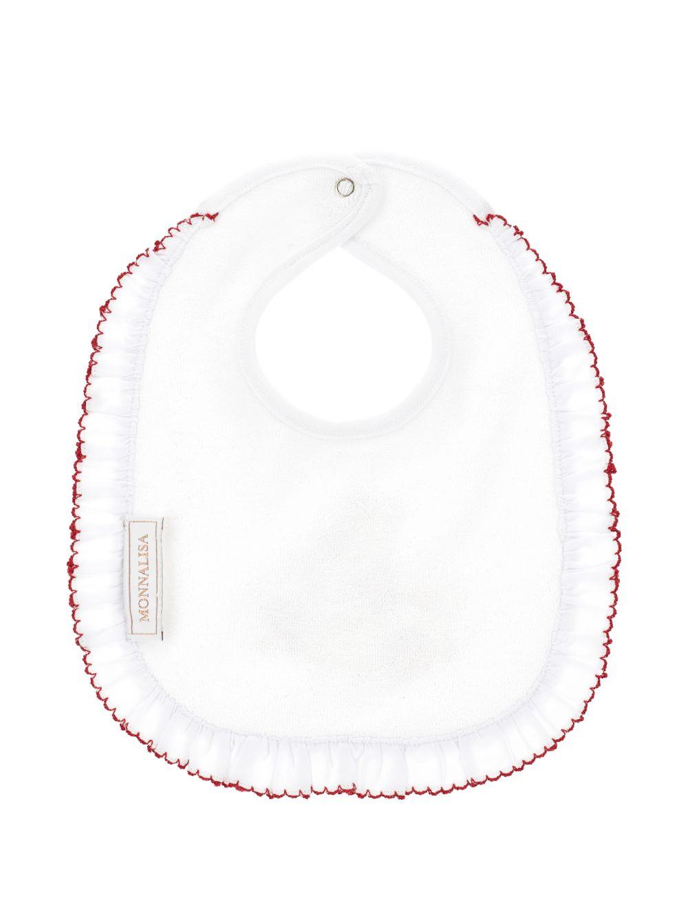Bavaglino per neonati Monnalisa bianco constampa grafica 35G013 7084 0099 MONNALISA KIDS