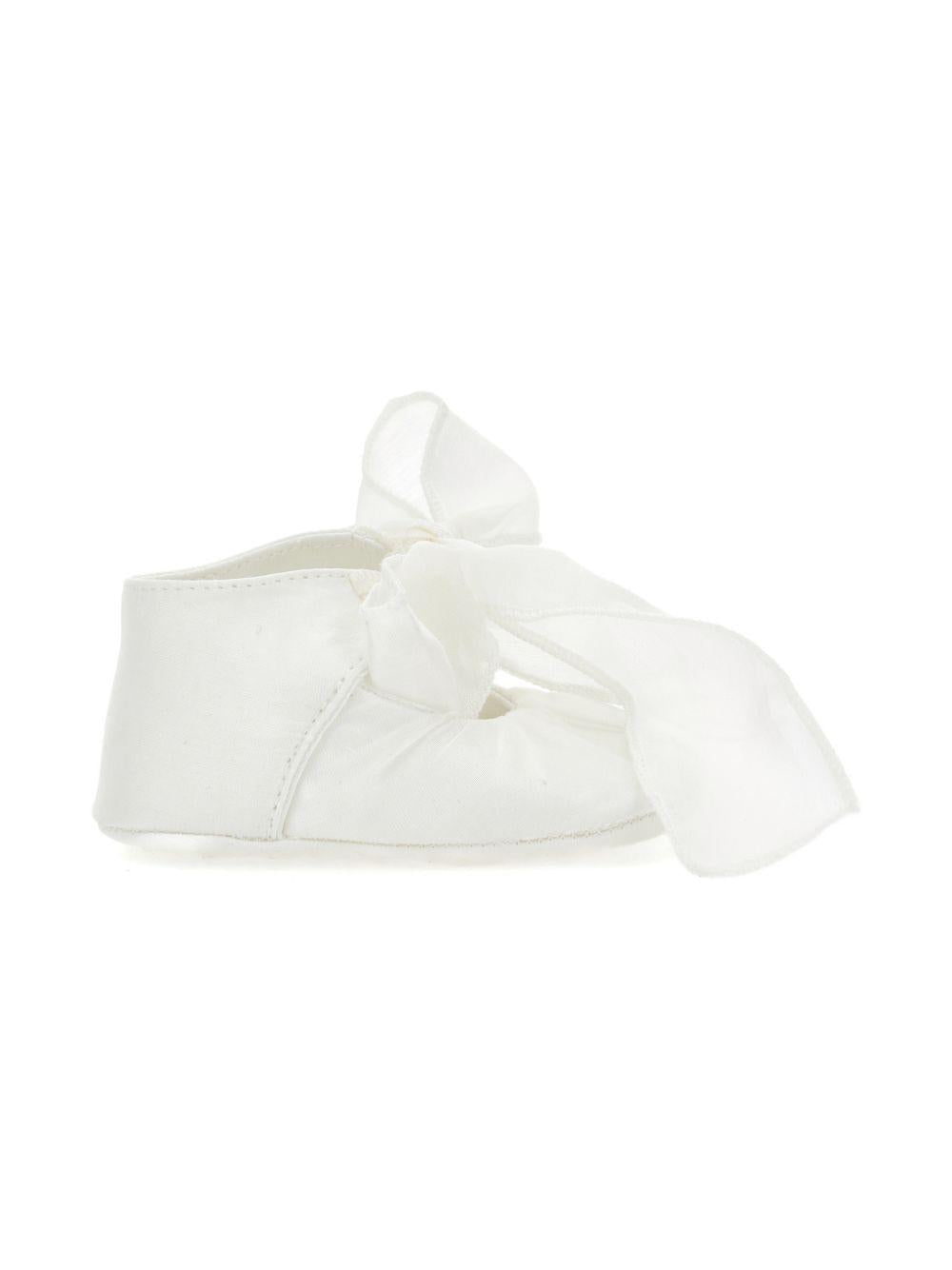 Scarpine primi passi per neonata Monnalisa bianche con dettaglio fiocco 73G002 7133 0001 MONNALISA KIDS