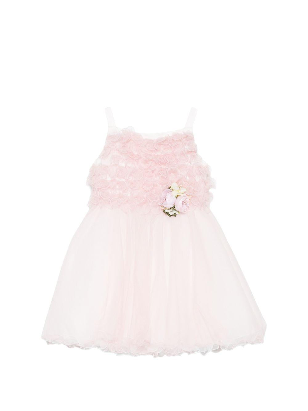Abito per bambina Colorichiari rosa con applicazione fiore FB108527 4844 84 COLORICHIARI KIDS