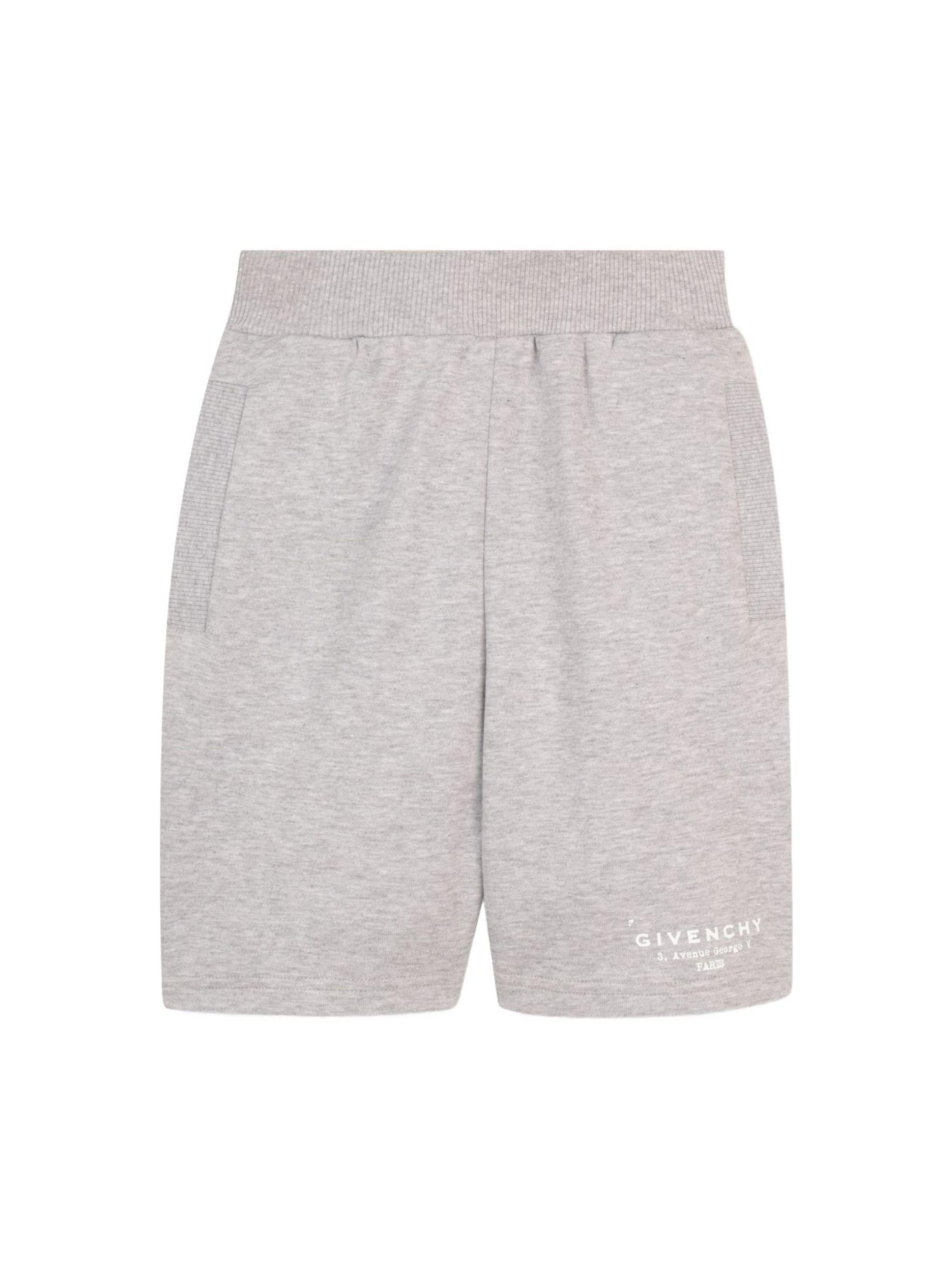 Shorts da bambino Givenchy Kids grigio con stampa logo H31099 A01 GIVENCHY KIDS