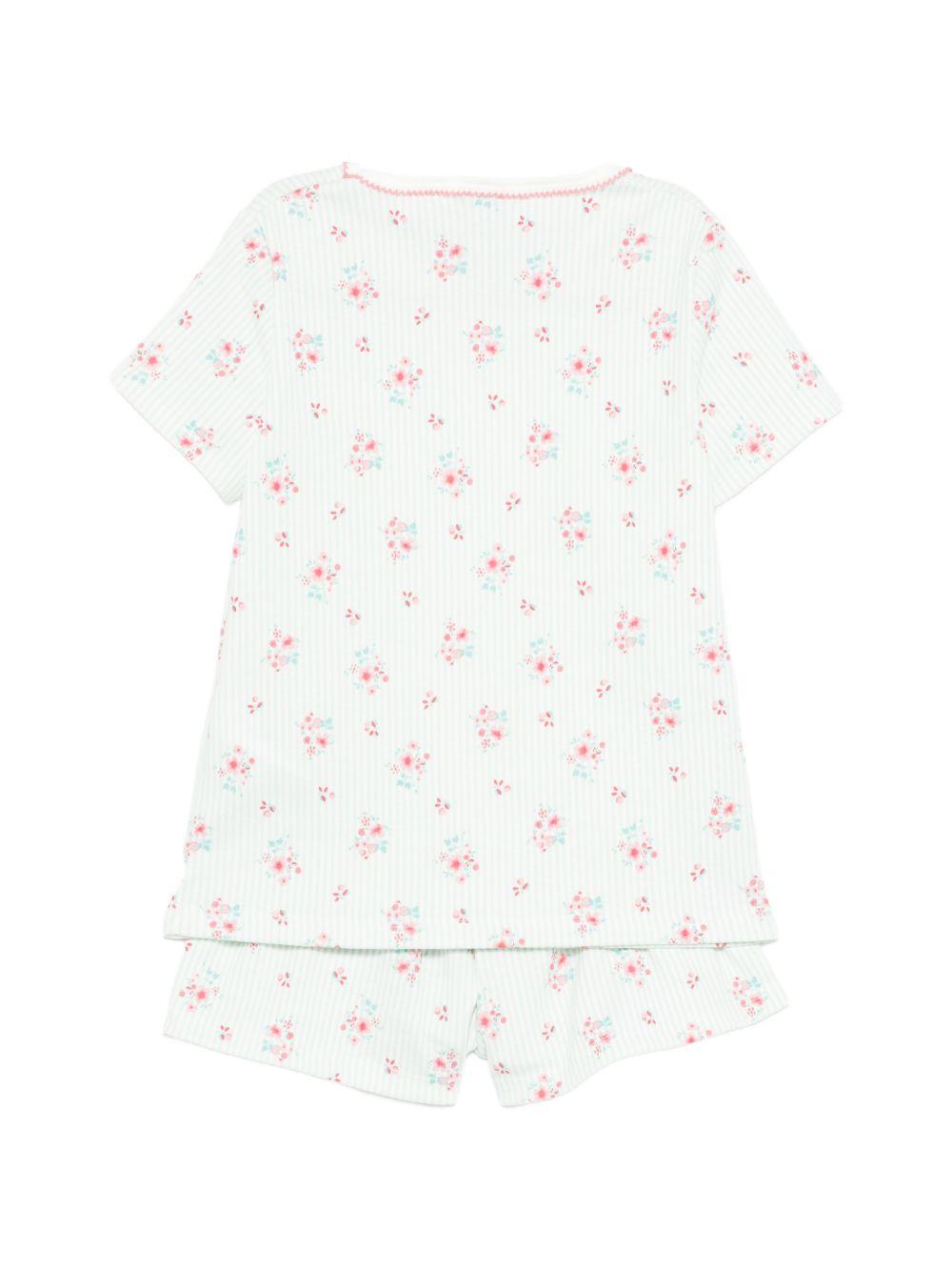 Pigiama per bambina Petit Bateau multicolore con stampa floreale all-over A0F6L 01 PETIT BATEAU KIDS