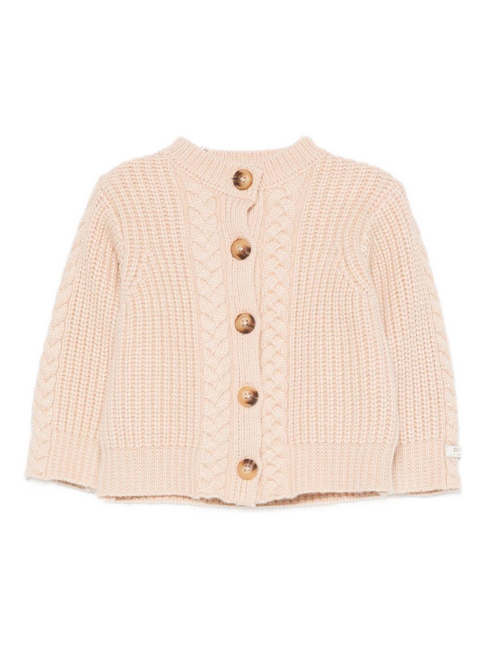 Cardigan per neonata Donsje beige con bottoni 4101000NB 00099 DONSJE