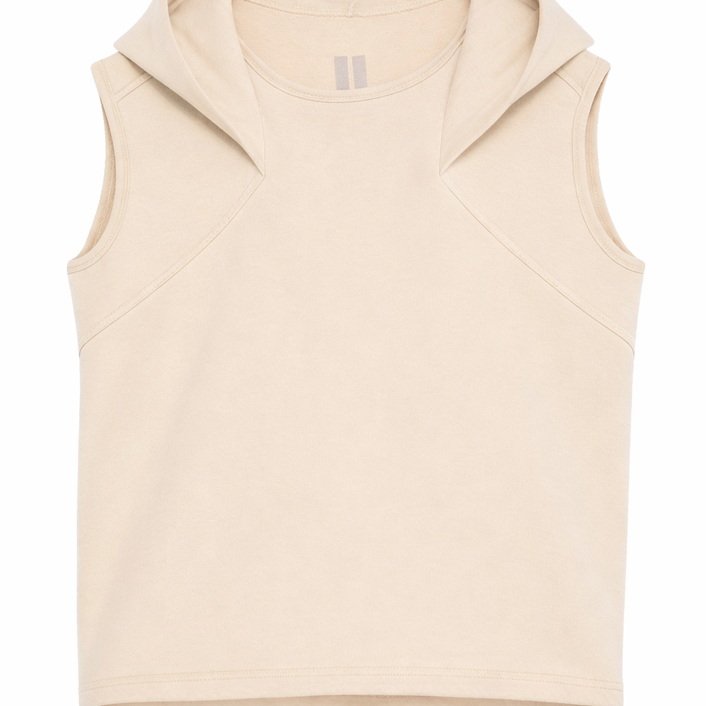 Felpa per bambino Rick Owens Kids beige con cappuccio BG01F3162FP 138 RICK OWENS KIDS