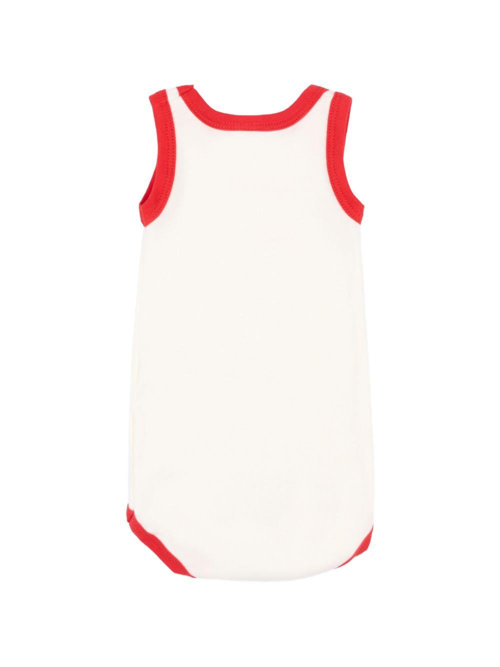 Set di tre body per neonati Petit Bateau bianco con bordi a contrasto A0FSL 00 PETIT BATEAU