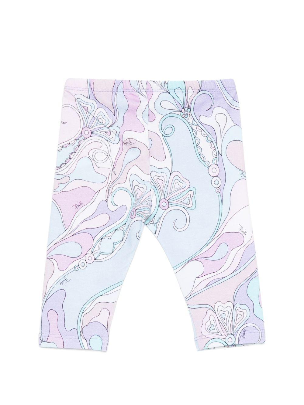 Pantaloni per neonata Emilio Pucci Junior multicolore con stampa Iride PZ6020 Z3344 51SCE EMILIO PUCCI KIDS