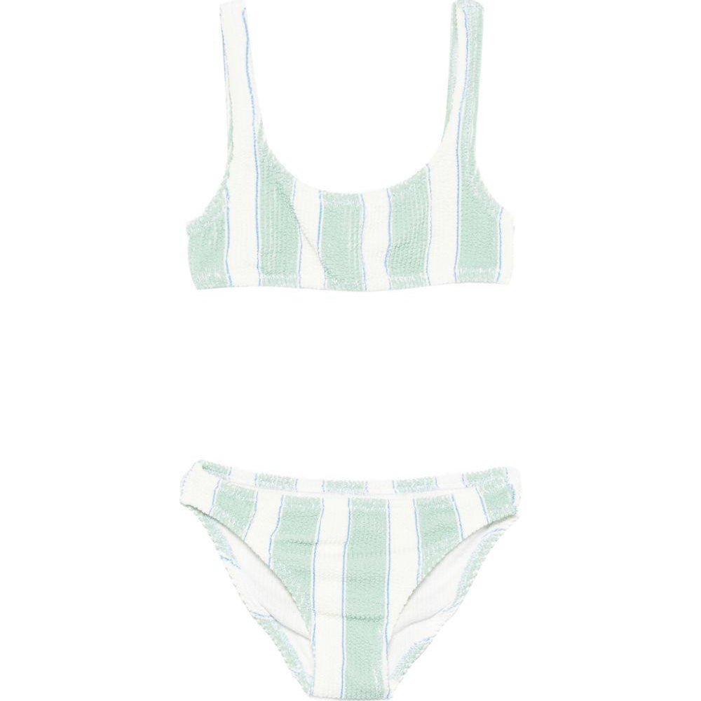 Bikini Baker W MC2 Saint Barth Kids verde a righe BAK0002 03813L MC2 ST. BARTH KIDS