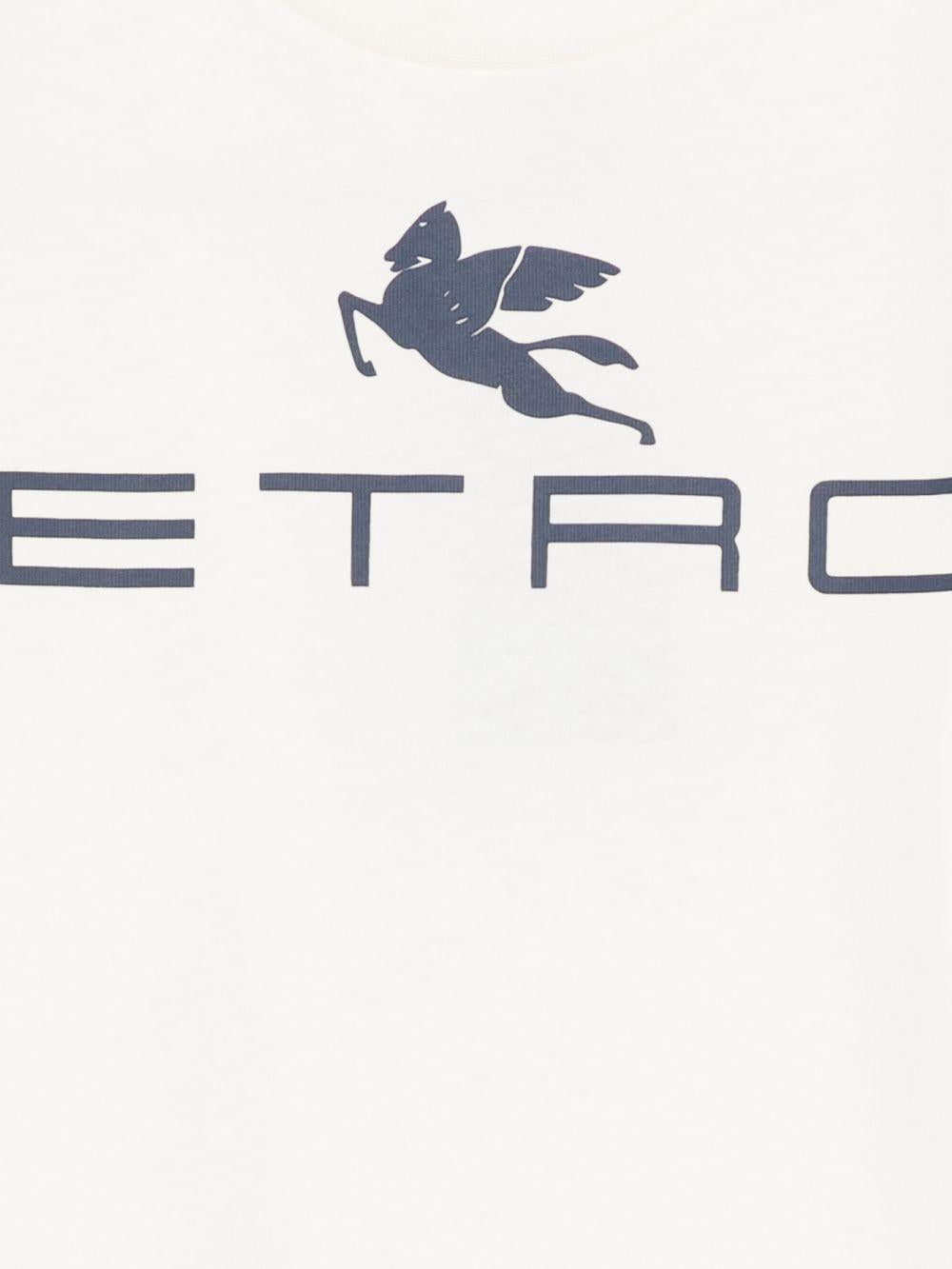 T-shirt per bambino Etro Kids beige con logo sul davanti GY8Q11 Z3672 102 ETRO KIDS